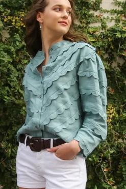 Shannon Scallop L/S Blouse - FINAL SALE