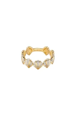 Shell Diamond Ring