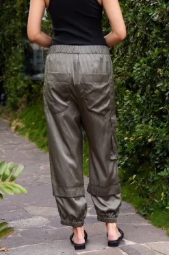 Shiny Nylon Wilt Pull On Jogger