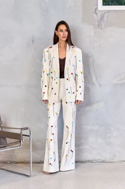 Single Breasted Beaded Jacket