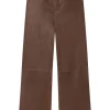 Slim Palazzo Leather Pant