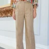 Slub Fabric Pleat Trouser
