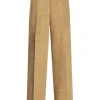 Slub Fabric Straight Leg Trouser