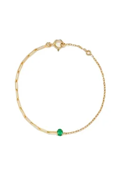 Small Emerald Solitaire Bracelet