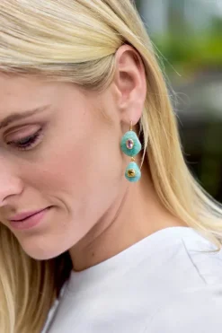 Stacked Stone Earrings