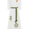 Strike Embroidered Midi Dress