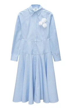 Stripe Poplin Shirt Dress
