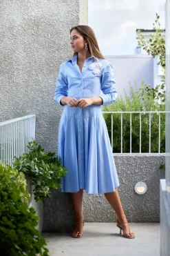 Stripe Poplin Shirt Dress