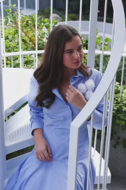 Stripe Poplin Shirt Dress