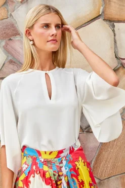 Teardrop Neckline Blouse - FINAL SALE