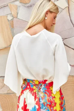 Teardrop Neckline Blouse - FINAL SALE
