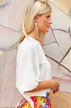 Teardrop Neckline Blouse - FINAL SALE