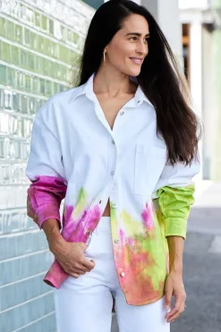 Tie-Dye Denim Shirt