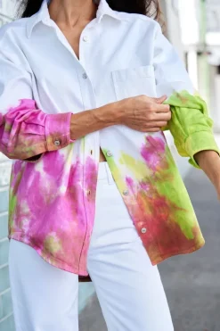 Tie-Dye Denim Shirt