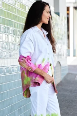 Tie-Dye Denim Shirt