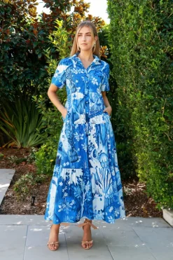 Tiered Hem Shirt Dress