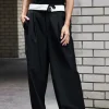 Tropical Wool Fold Over Pant