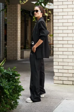Tropical Wool Fold Over Pant