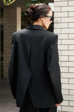 Tropical Wool Sculpted Blazer