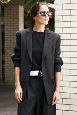 Tropical Wool Sculpted Blazer