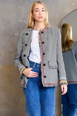 Tweed Crew Neck Jacket