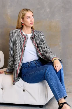 Tweed Crew Neck Jacket