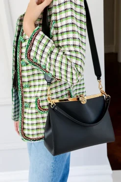 Vela Medium Leather Shoulder Bag
