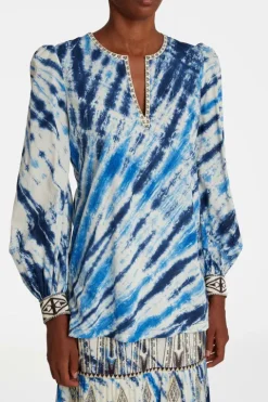 Vera Tie Dye Embroidery Shirt