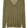 V-Neck L/SLV Cashair Top