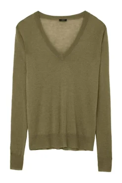 V-Neck L/SLV Cashair Top