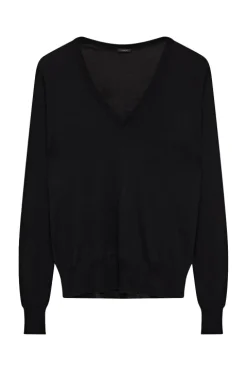 V-Neck L/SLV Cashair Top