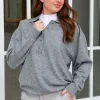 Washable Cashmere Easy Polo Sweater