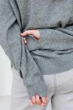 Washable Cashmere Easy Polo Sweater