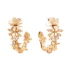 Whimsical Floral Hoop Earring