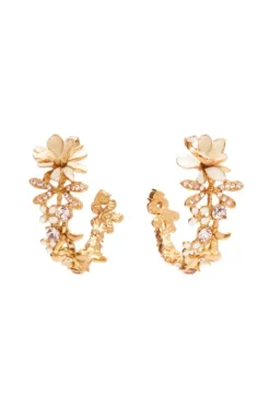 Whimsical Floral Hoop Earring