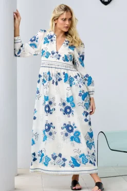 Winifred China Panel Dress