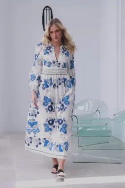 Winifred China Panel Dress
